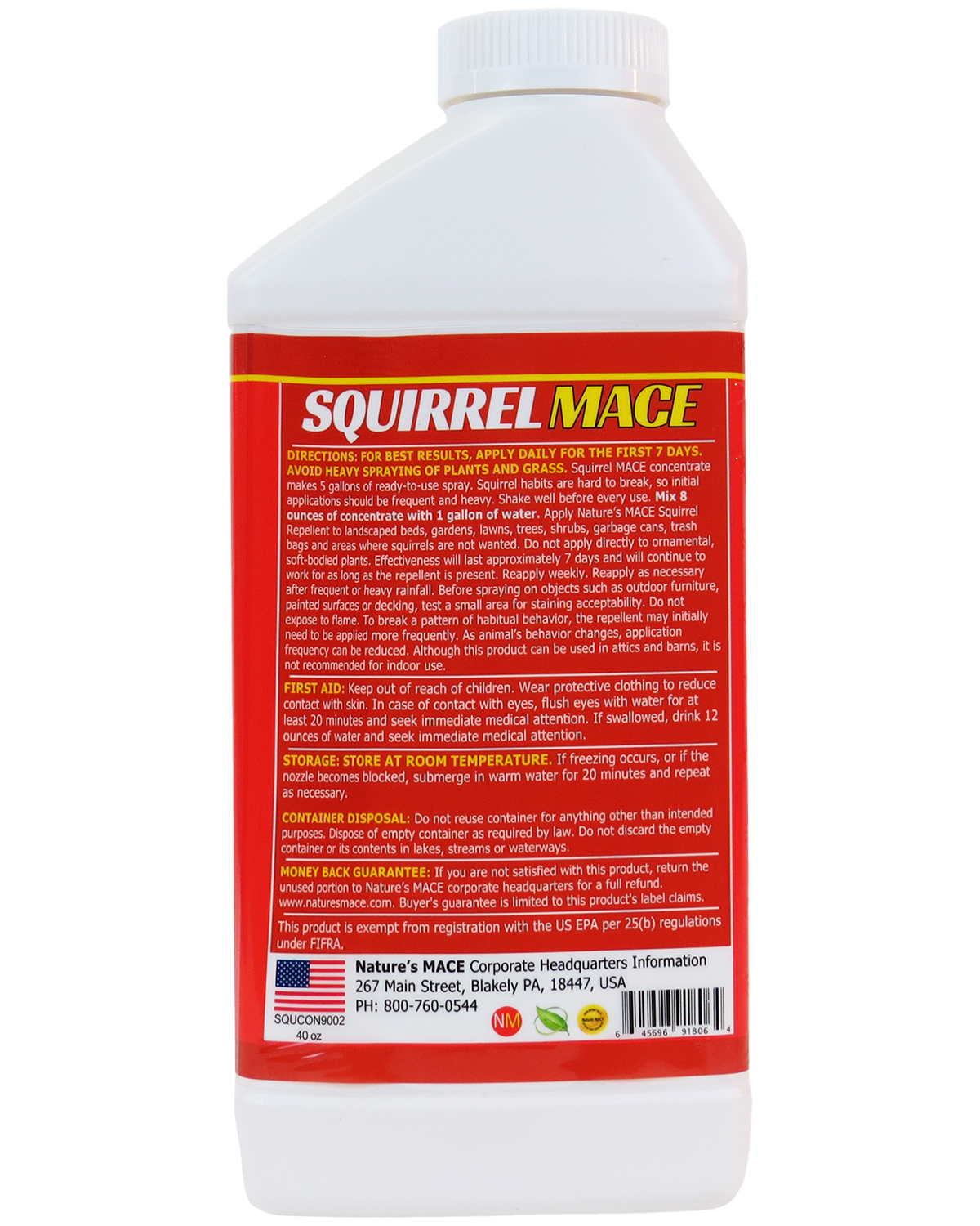 Squirrel MACE Anti-Chew Squirrel Deterrent Spray