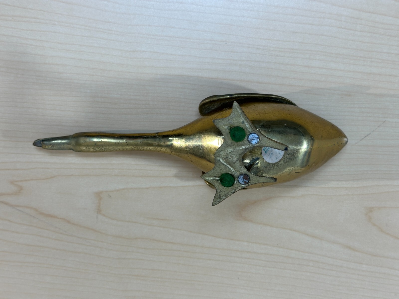 Brass Goose Duck Trinket Dish, Removable Wings, Boyd Jewelers RARE