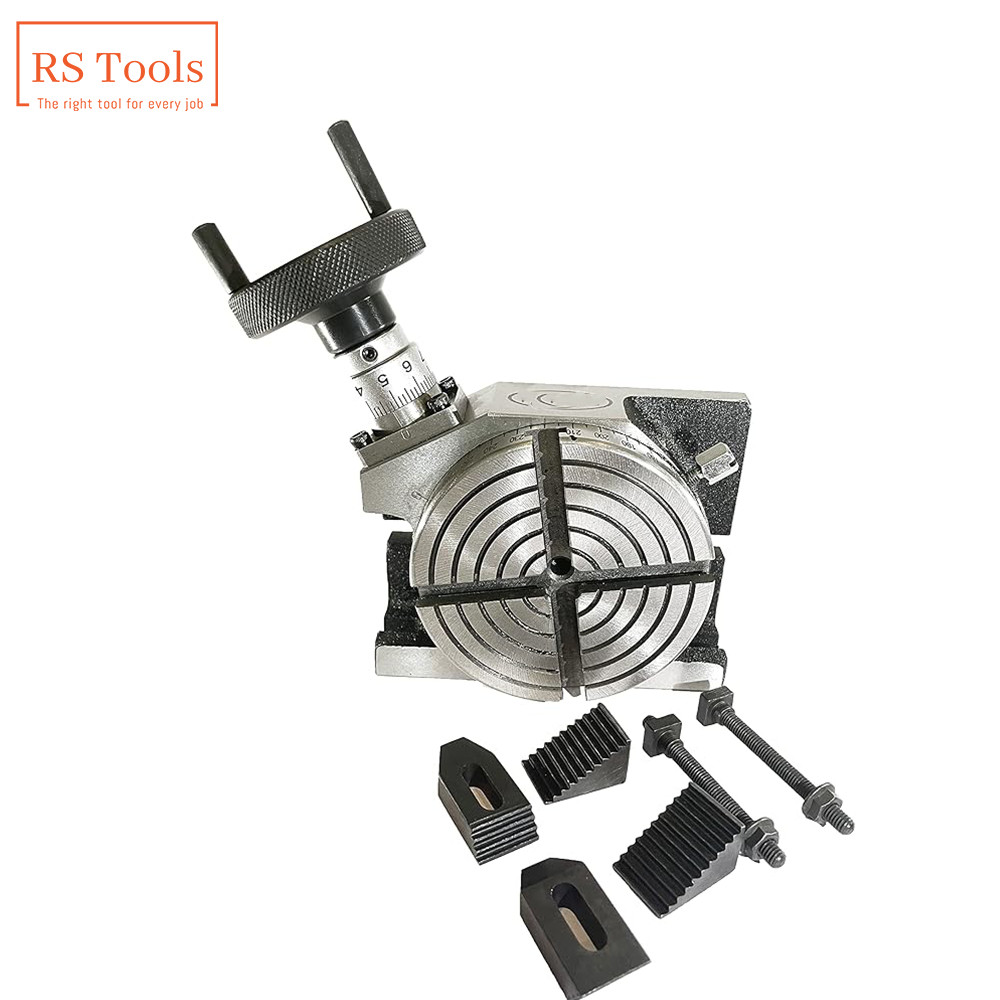 4" Inch Rotary Table Horizontal And Vertical Precision With Clamping kit RSTOOLS