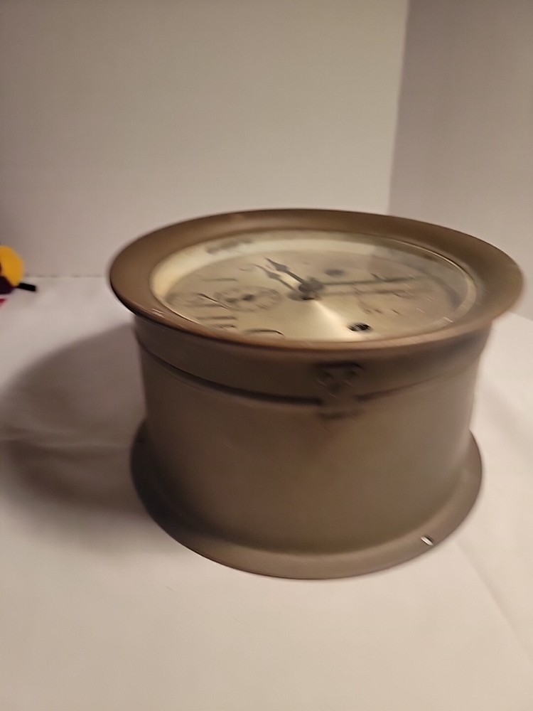 Seth Thomas Antique Ships Bell Clock Brass
