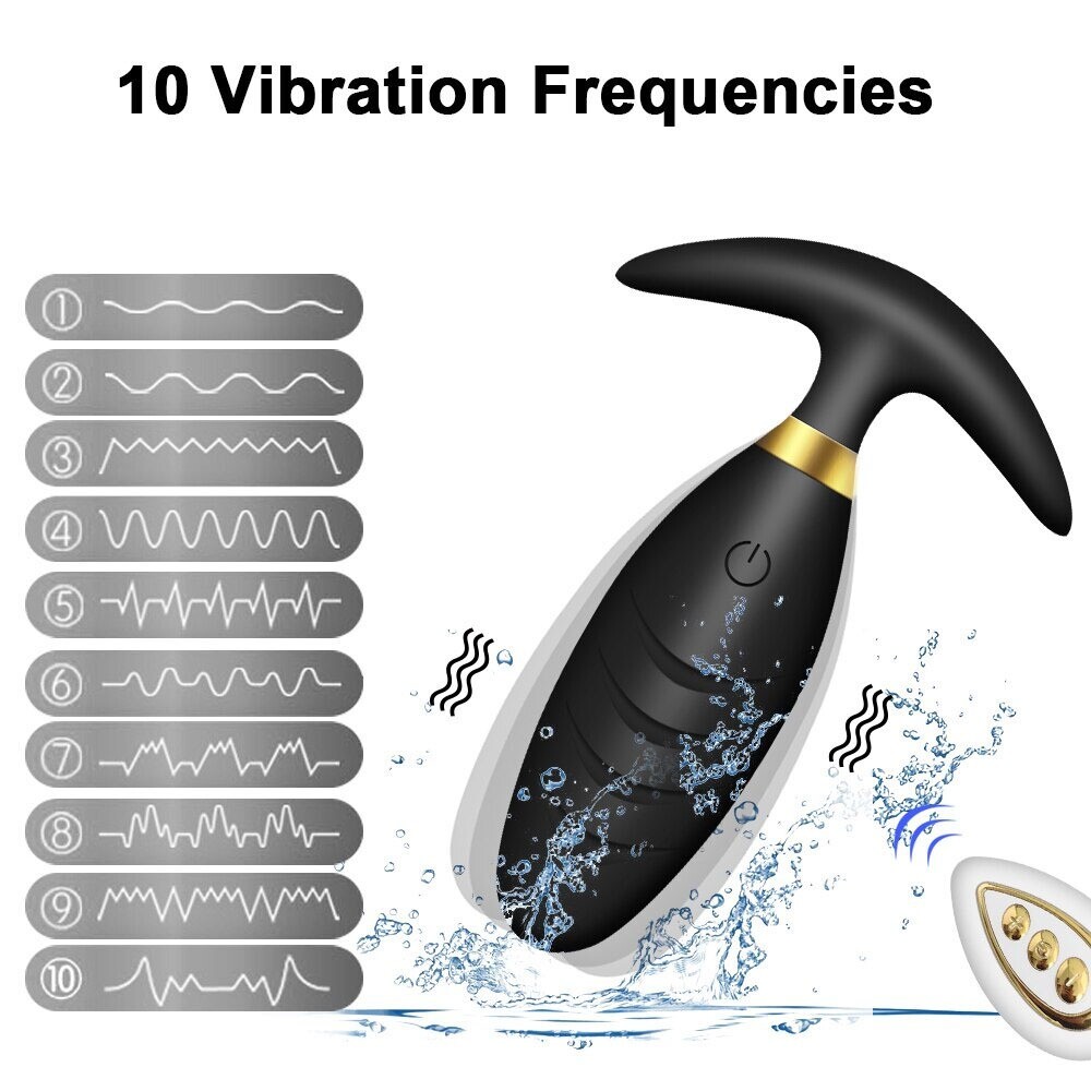 Remote Control Vibrating Anal Butt Plug Vibrator Sex Toys for Women Men Couple