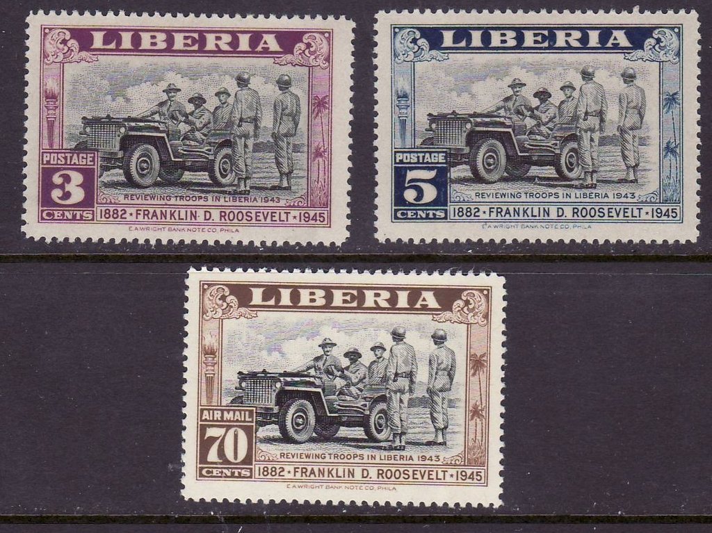 Liberia # 296-97 C51 MNH FDR CV is for Hinged 2020 CV Up 50%+