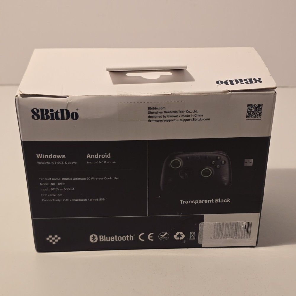 8BitDo Ultimate 2C Wireless Controller for 2C, Transparent Black