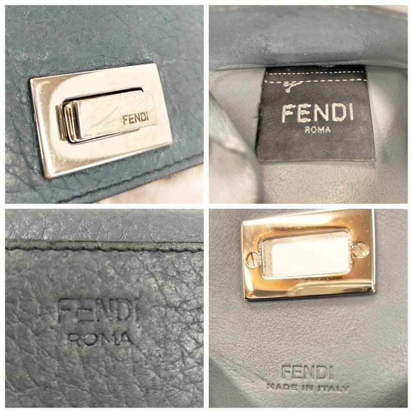 FENDI Peekaboo Coin Case Gray