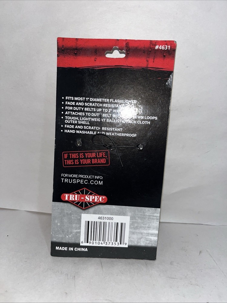 Tru-spec Compact Flashlight Holder Black