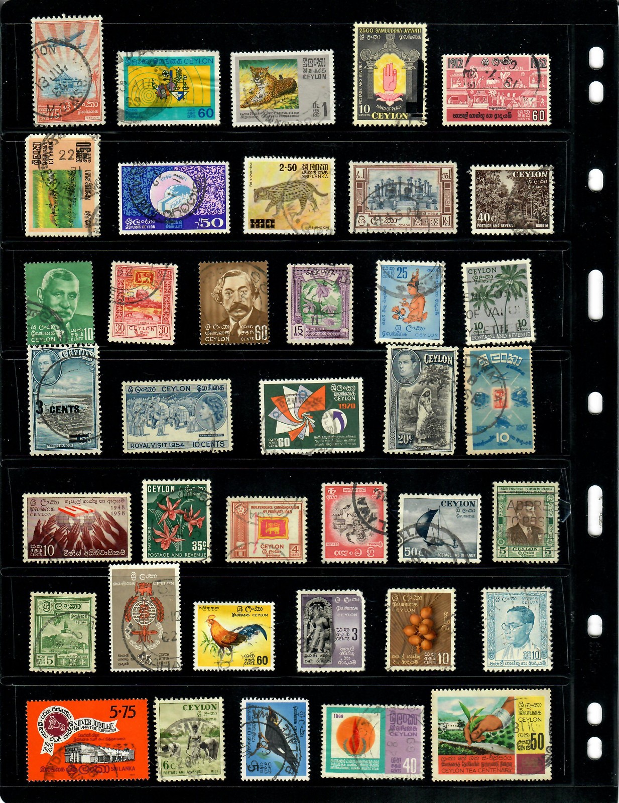 Ceylon (Sri Lanka) Used Postage Stamps - Vintage - As Pictured (S080)