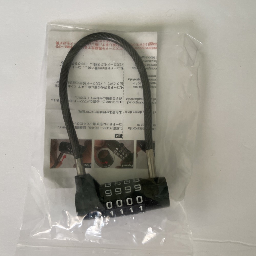 Long Shackle Padlock 4 Digit Combination Padlock with Code Outdoor Safety Locks