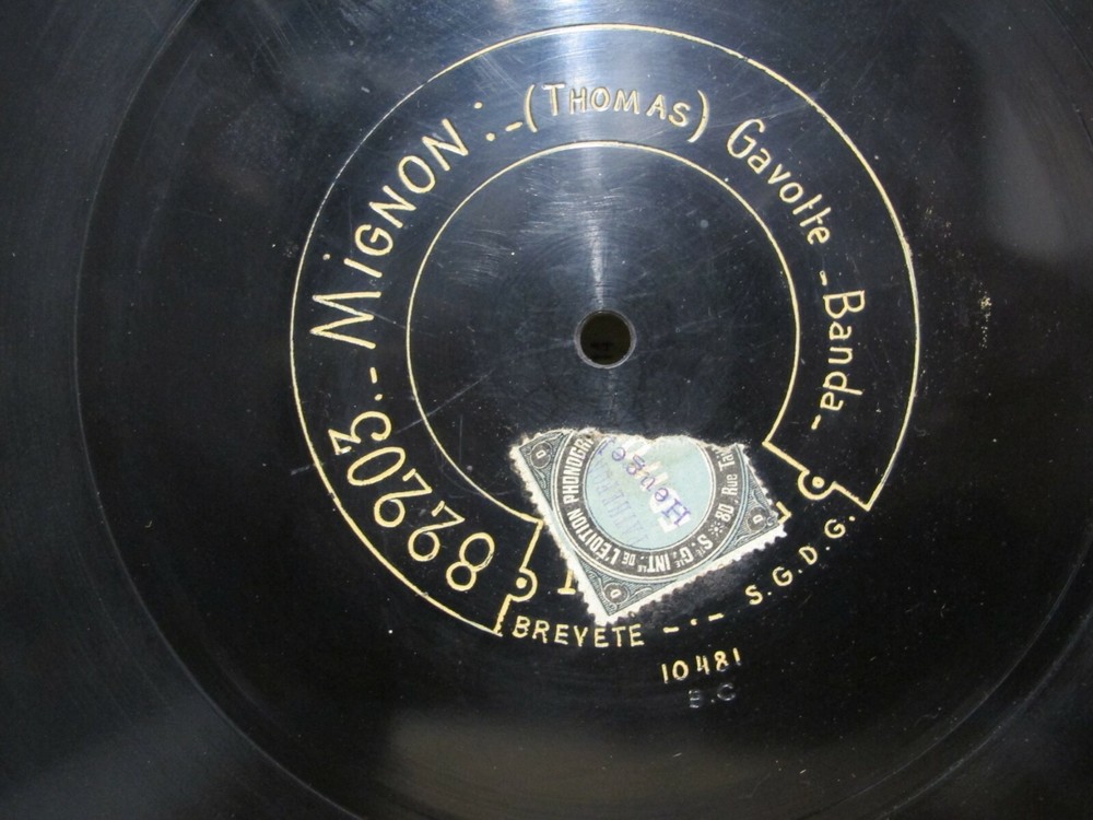 Disc early '900 - Pathè in Bakelite - Mignon / Stephanie