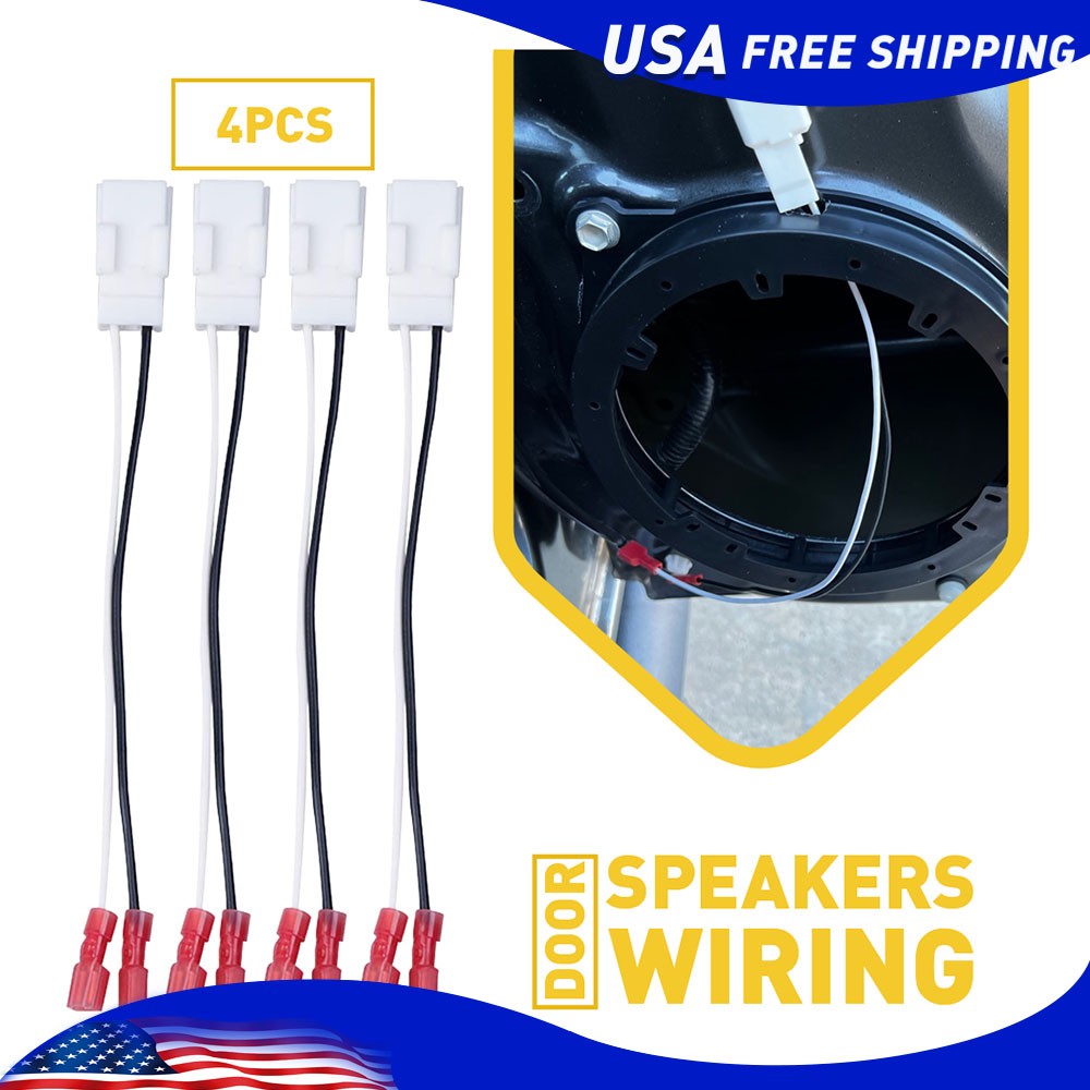 For 2007-2018 Jeep Wrangler JK Dash Tweeter Door Speaker Install Wiring Harness