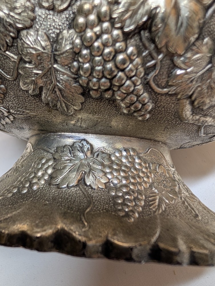 Vintage Daruma Silver Plated Basket/ Bowl/ Candy Dish, Made In Japan