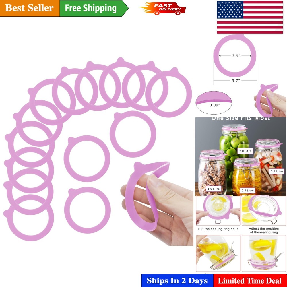 12 Silicone Replacement Gaskets for Jars - Airtight, Durable & Eco-Friendly!