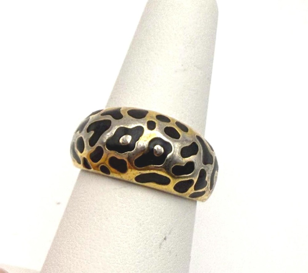 Chunky Animal Print Pattern Ring 6.5