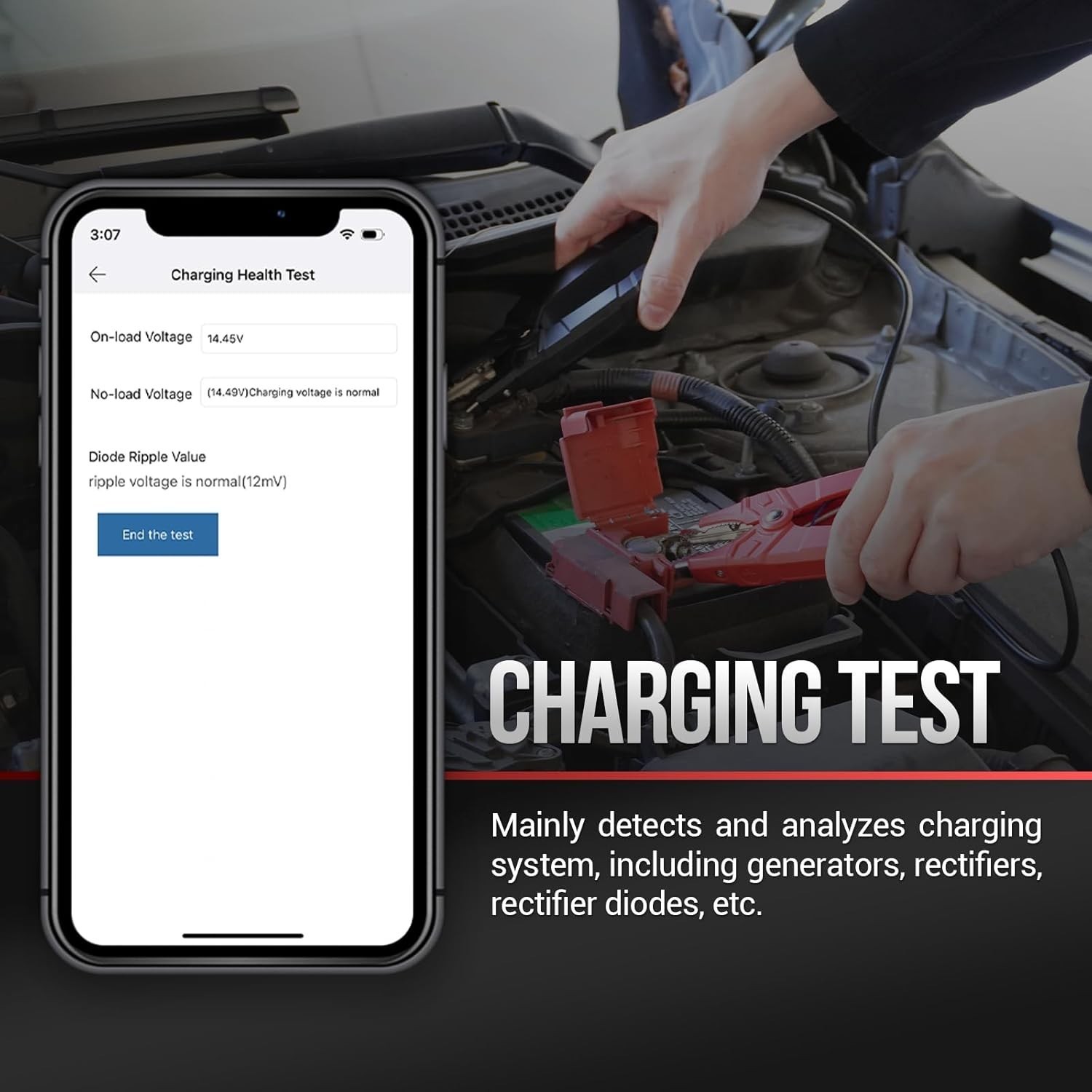 LAUNCH BST360 Car Bluetooth Battery Voltage Tester Automotive Cranking Charging*