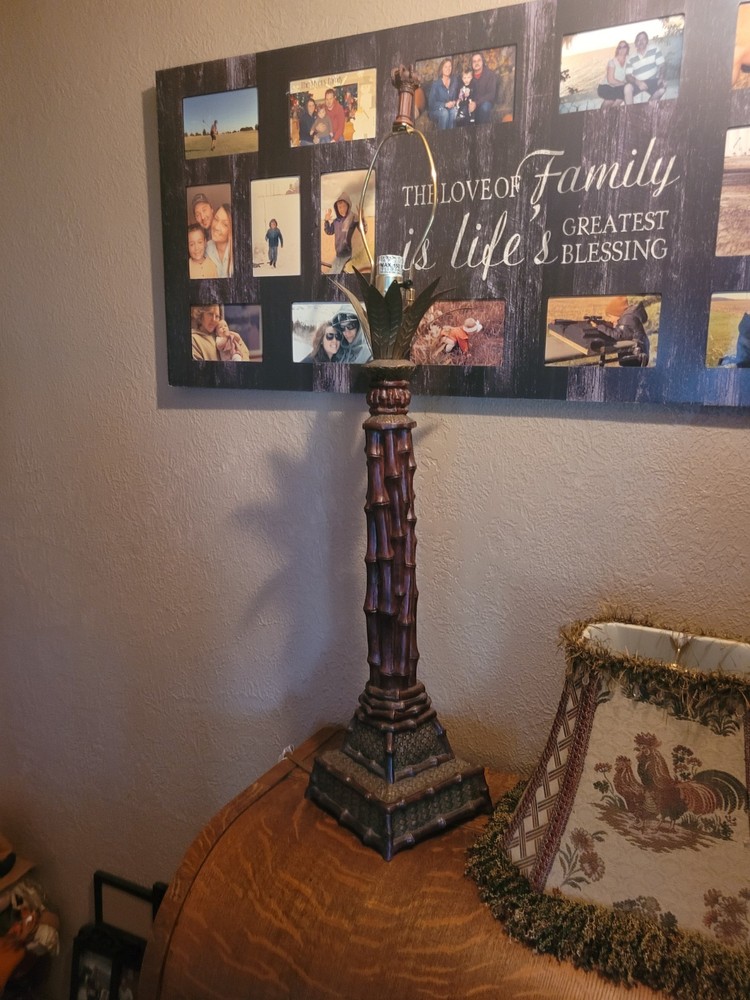 Table Lamp Palm Tree/pineapple Vintage.