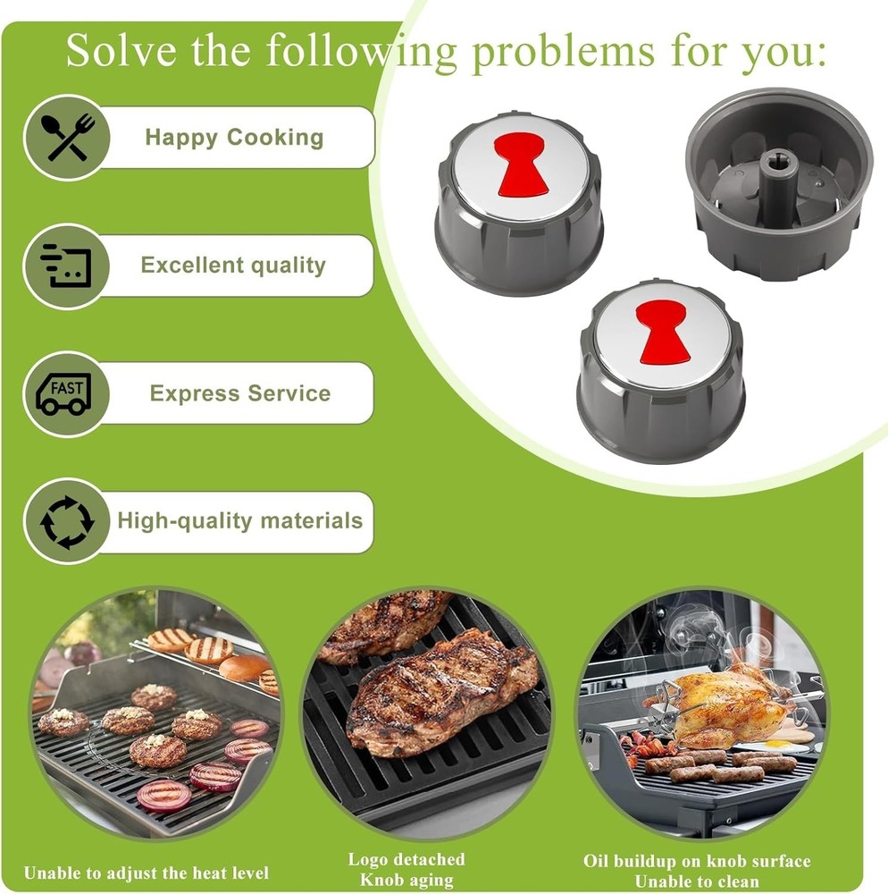 Upgrade 69893 Grill Control Knobs Compatible with Weber Spirit E/S 310,320 & 330