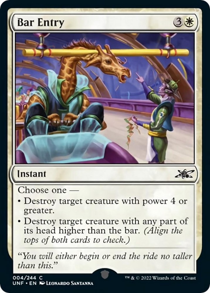 Bar Entry Unfinity 4 MTG NM