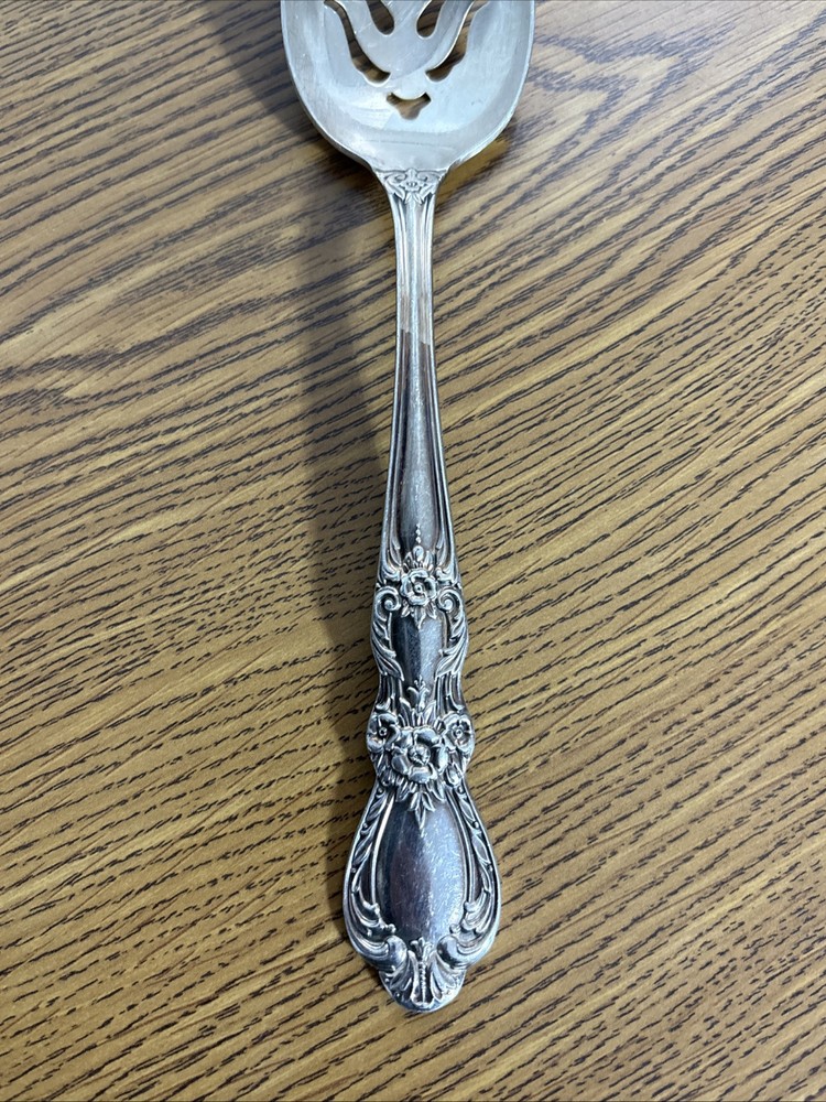 I.S. HERITAGE 1847 Roger Bros Silverplate Serving Spoon & Slotted Serving Spoon