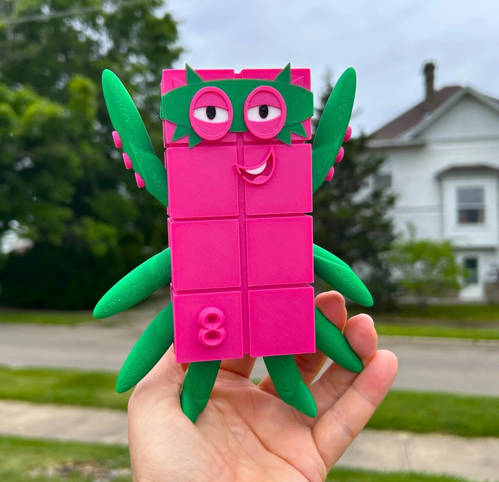 3D Octonaughty Numberblock