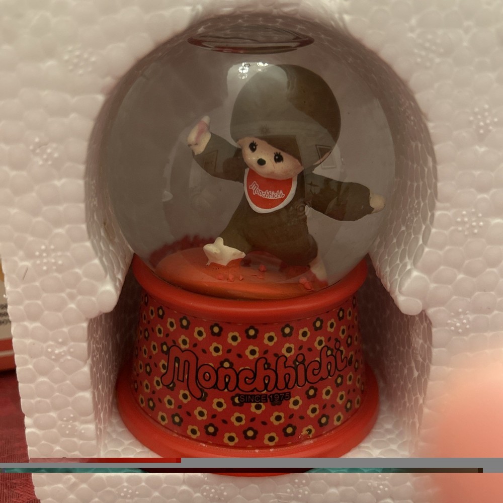 Monchhichi Mini Snow Globe NIB- BOY
