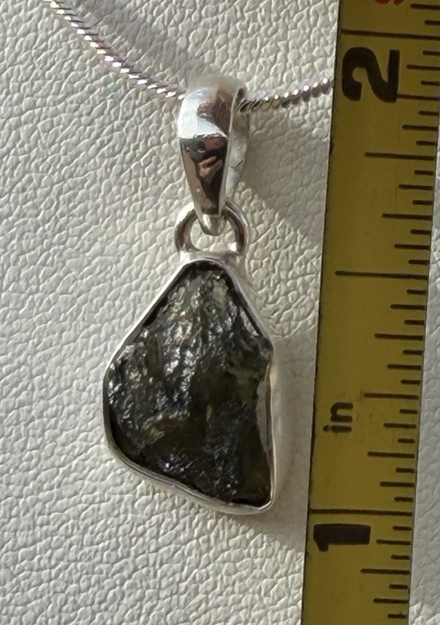 Moldavite Tektite Pendant, Czech Republic, Authentic Moldavite, 1.83g