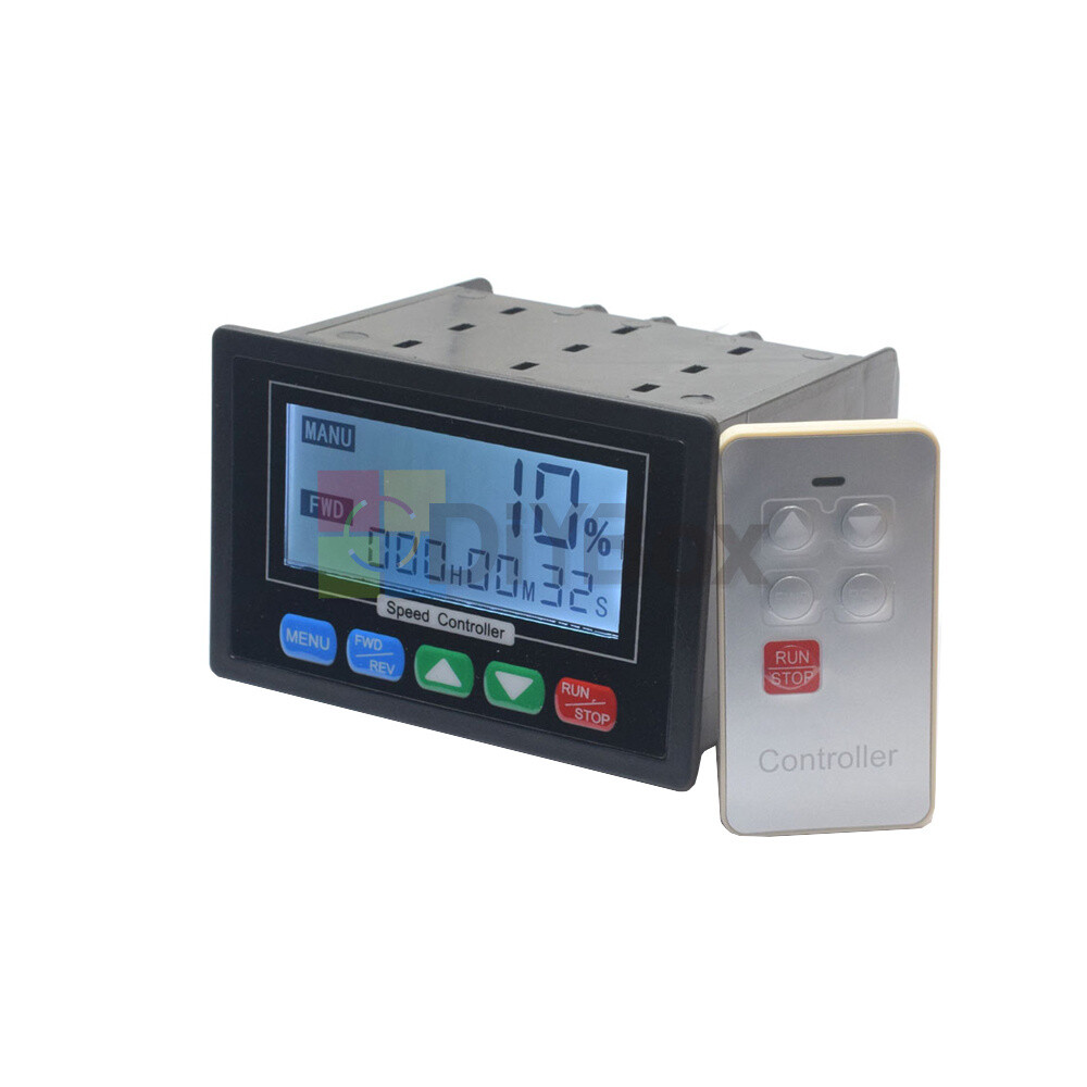 DC 10-55V LCD Digital Display PWM DC Motor Speed Controller with Remote Control