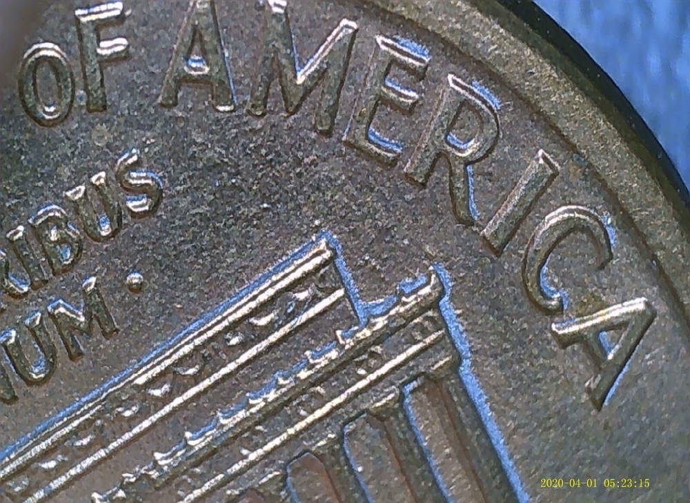 1992-P Lincoln Memorial Penny Split Plating Error Coin