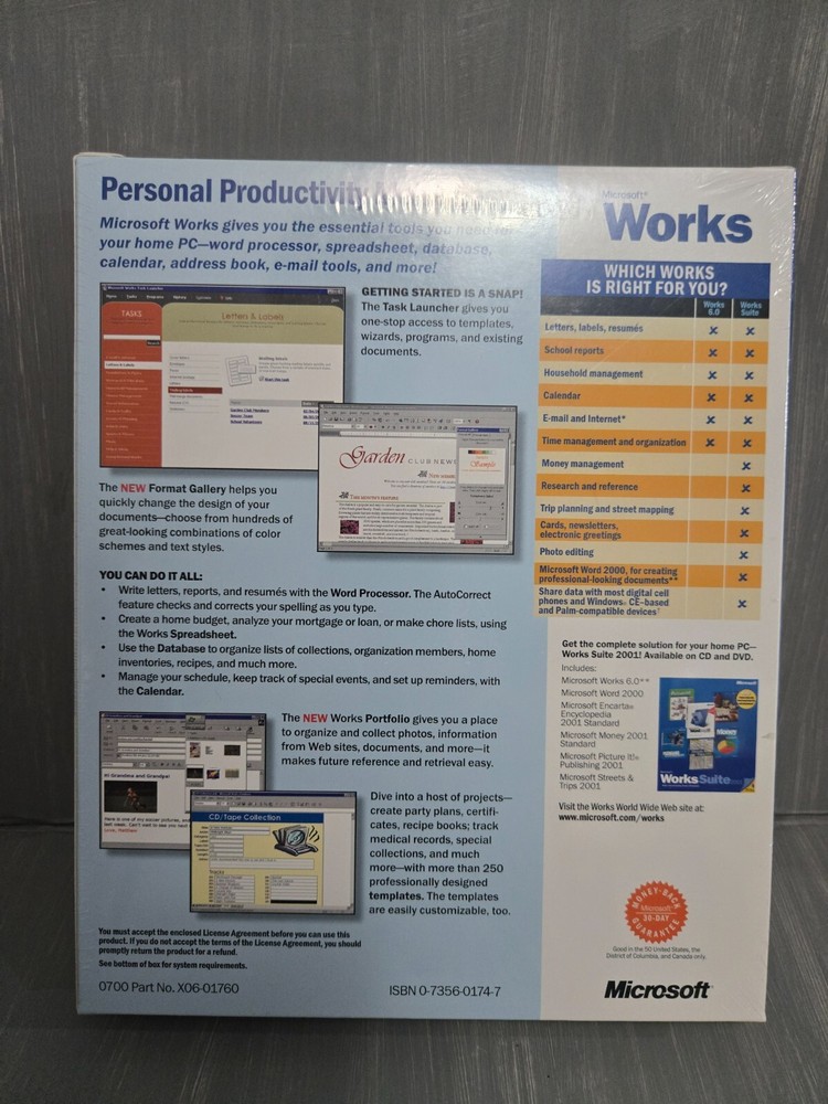 Microsoft Works 6.0 _ The Essential Tools For Your Home PC