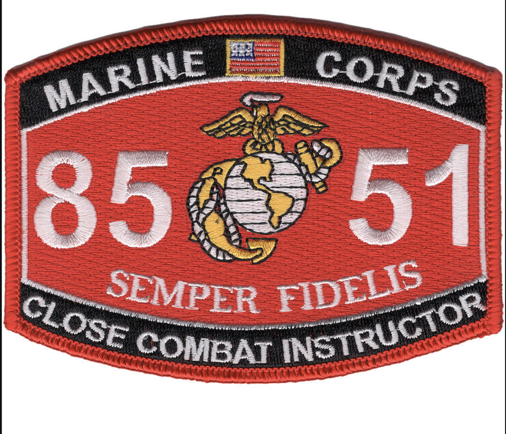 4.5" MARINE CORPS MOS 8551 CLOSE COMBAT INSTRUCTOR EGA EMBROIDERED PATCH