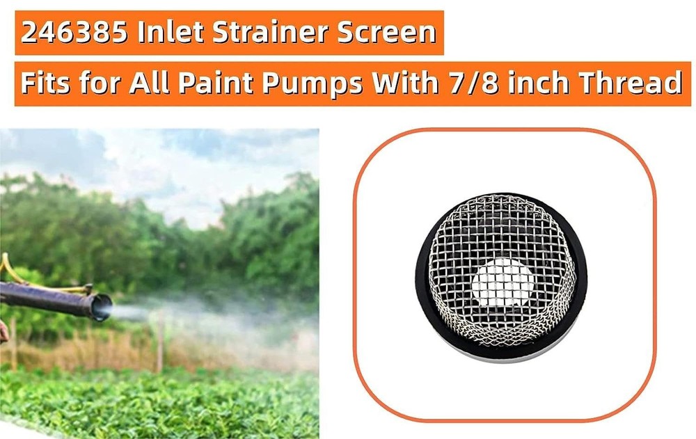 (5/Pack) 246385 Hose Inlet Strainer Filter Suction Mesh BLACK