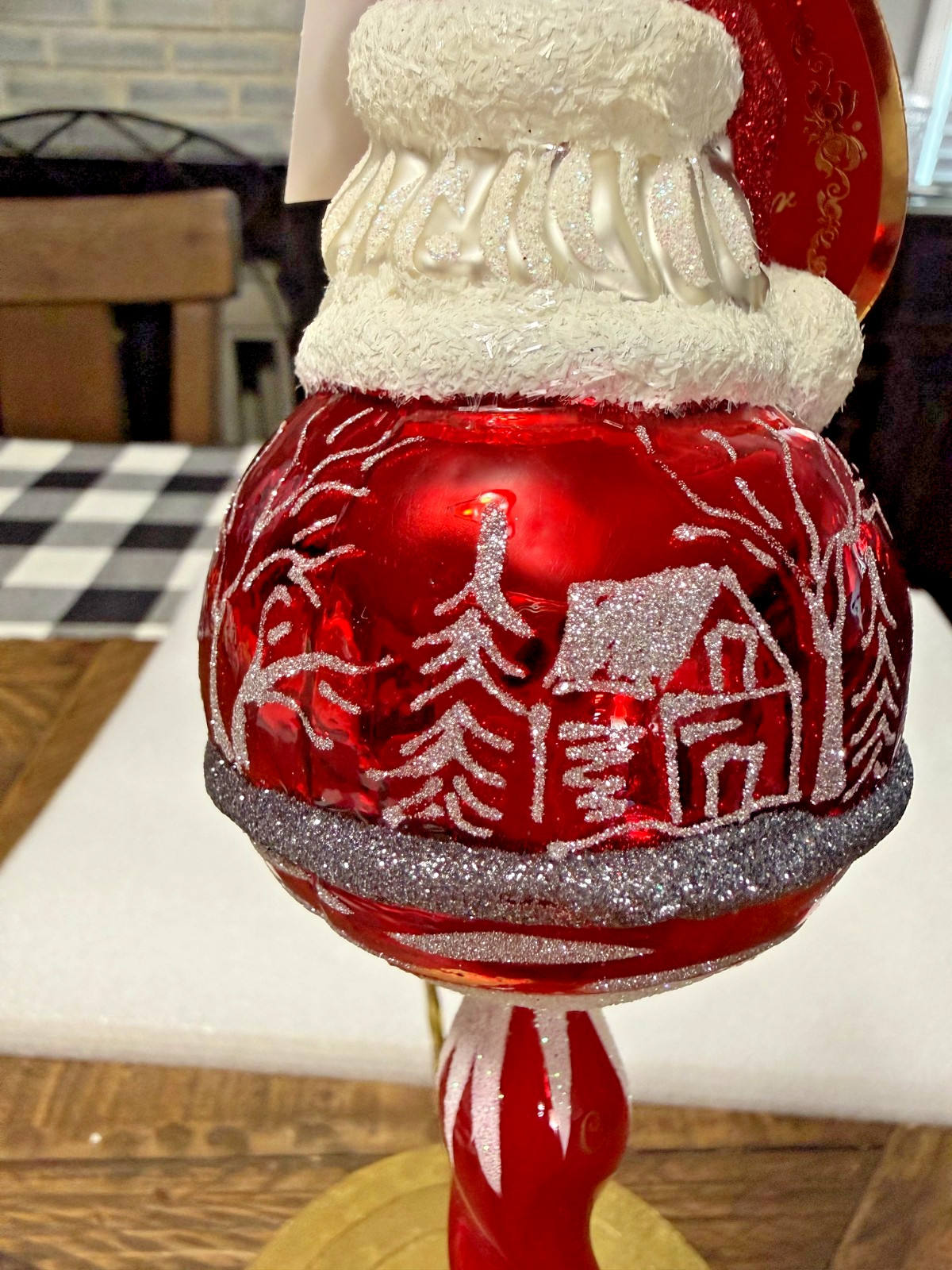 Christopher Radko "Santa's Crystal Cascade" Santa Icicle Ornament