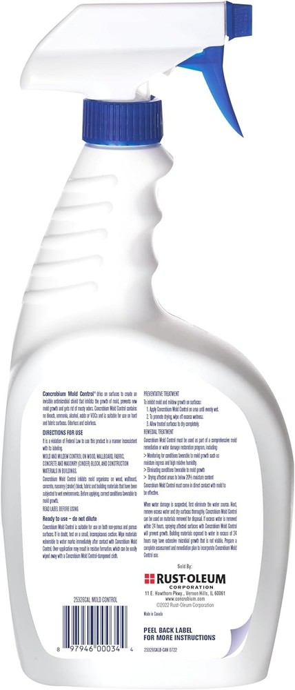 Mold Control, 32 oz Spray – Eliminates & Prevents Mold – EPA-Registered, Blea...