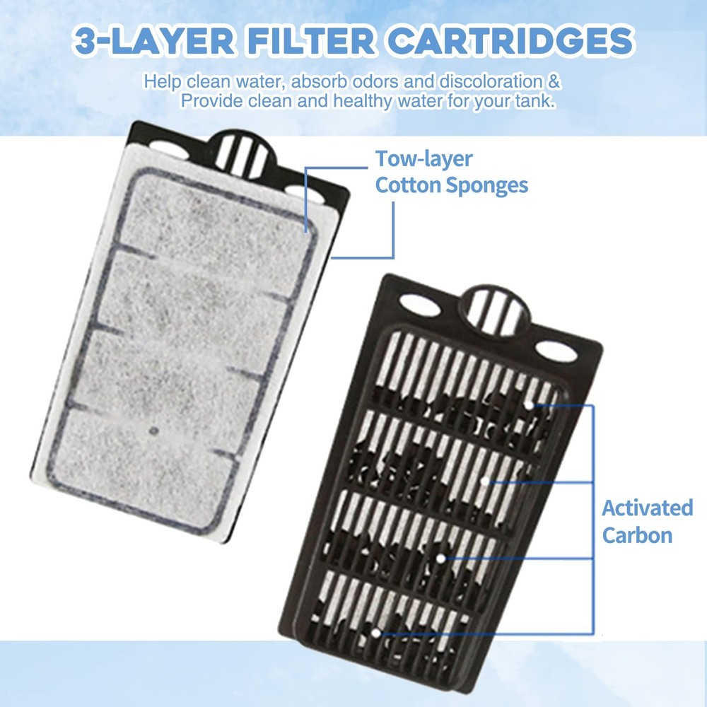 Aquarium Filter Internal Turtle Tank Filter Low Water 15 Gallon