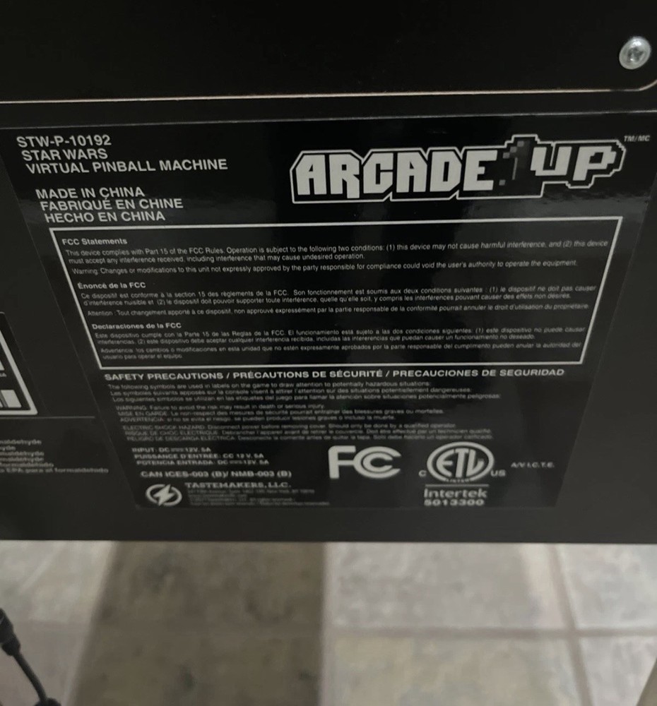 Arcade1up Pinball Machine “STAR WARS” Digital Virtual Table Arcade 1 Up NiCE!!!