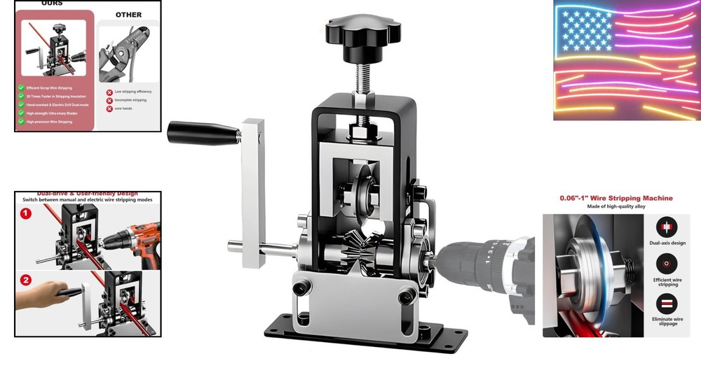 Automatic Copper Wire Stripper Machine, Pelador de Cable Electrico, Drill Pow...