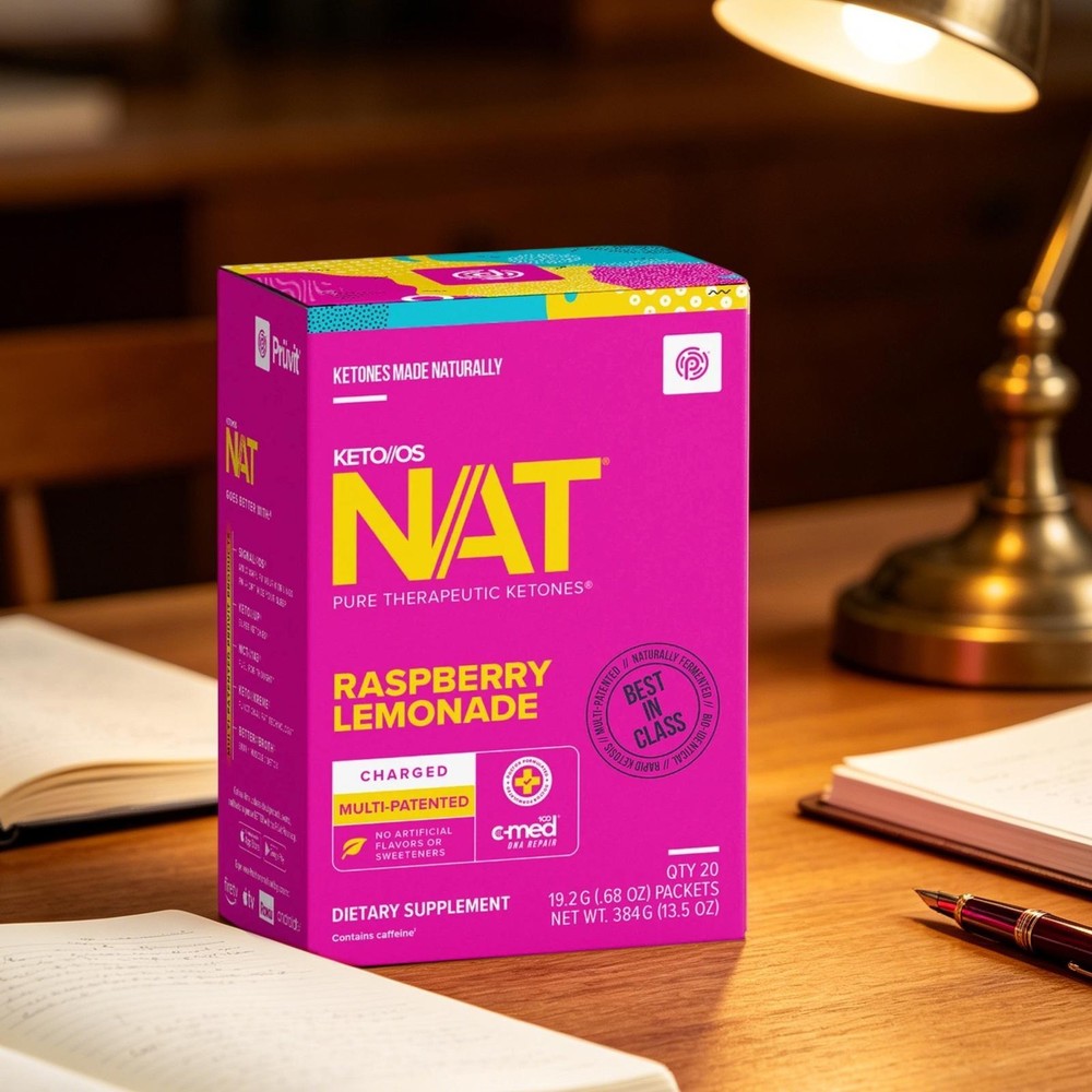 PRUVIT Ketones NAT 20 Packets Charged RASPBERRY LIMONADE