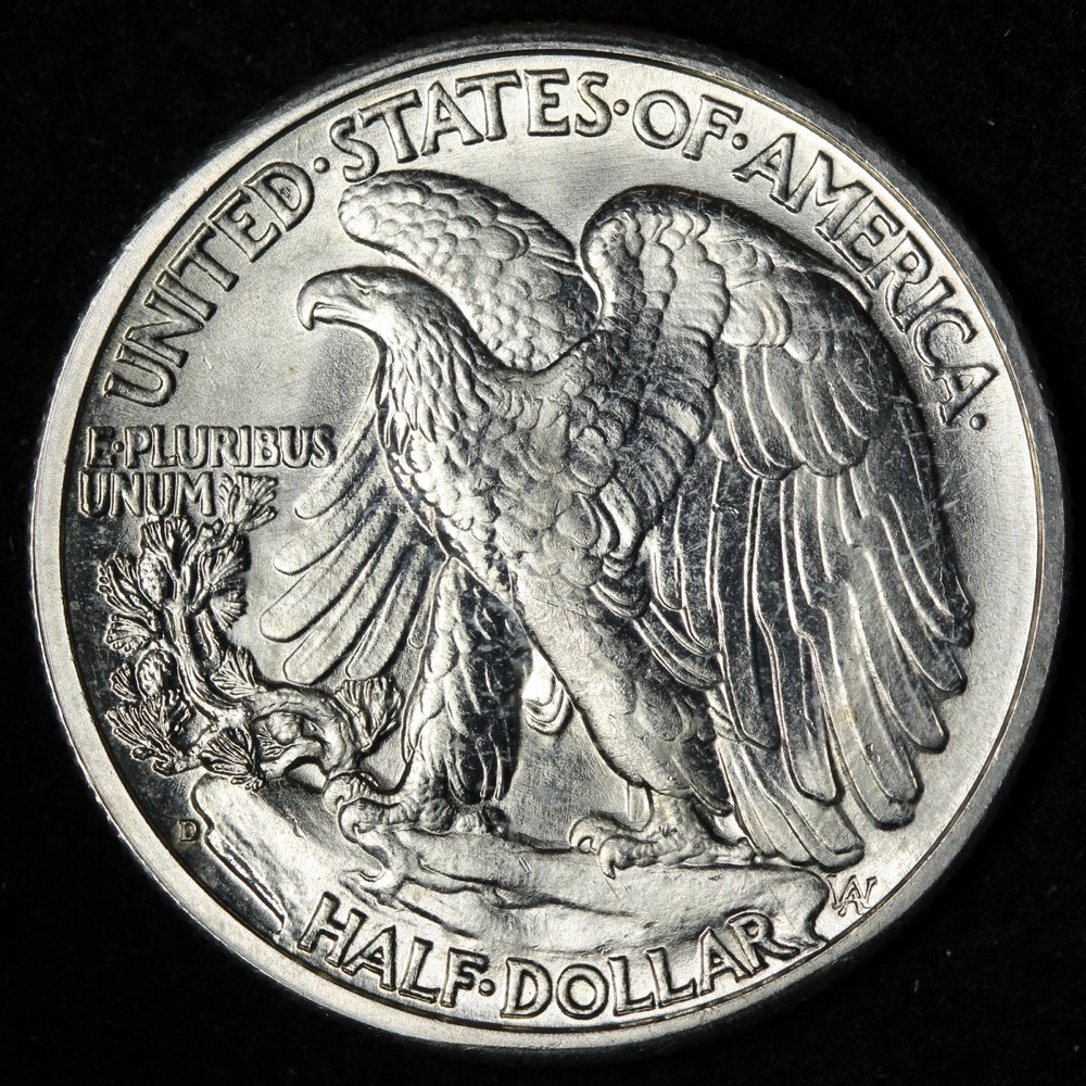 1944-D Walking Liberty Silver Half Dollar GEM BU *UNCIRCULATED* MS E373 QVLB