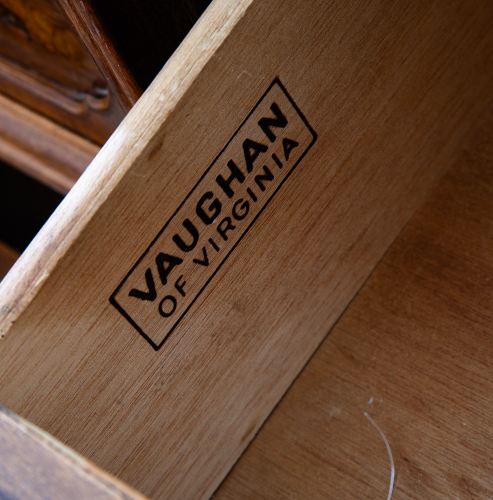 Mid Century Modern Dresser Credenza Walnut 9 Drawer Wood Brass Handle Mcm