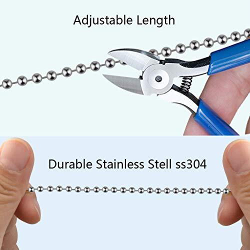 Beaded Pull Chain Extension with Connector, 20 Feet Beaded Roller Chain with 30.