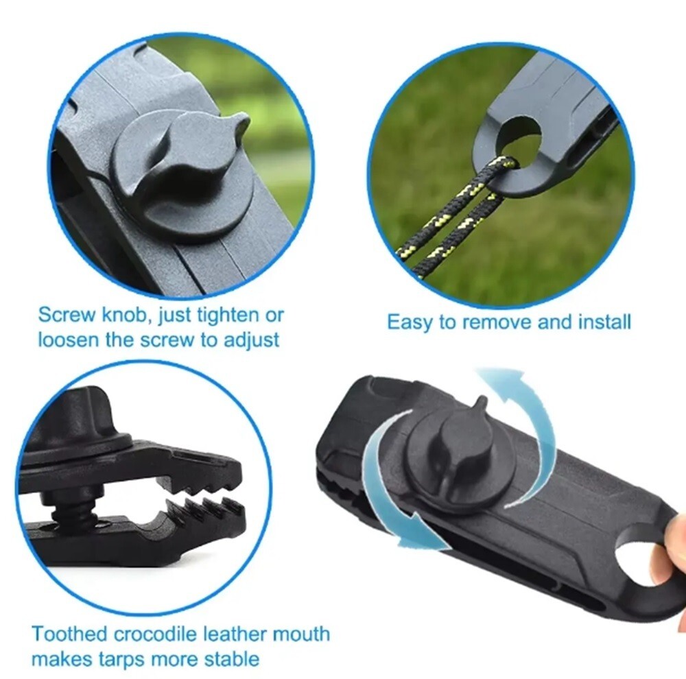 10 Pack Heavy Duty Reusable Tarp Clips – Secure Grip for Canopy, Awning & Covers
