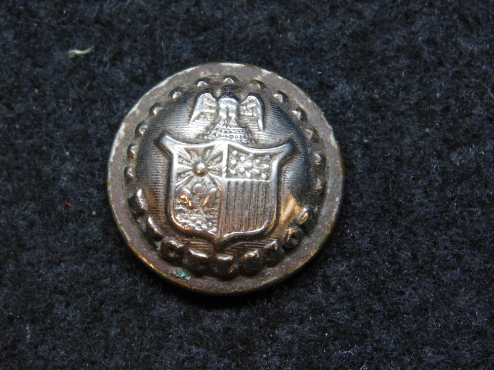 Silvered New York Militia Button - NY30