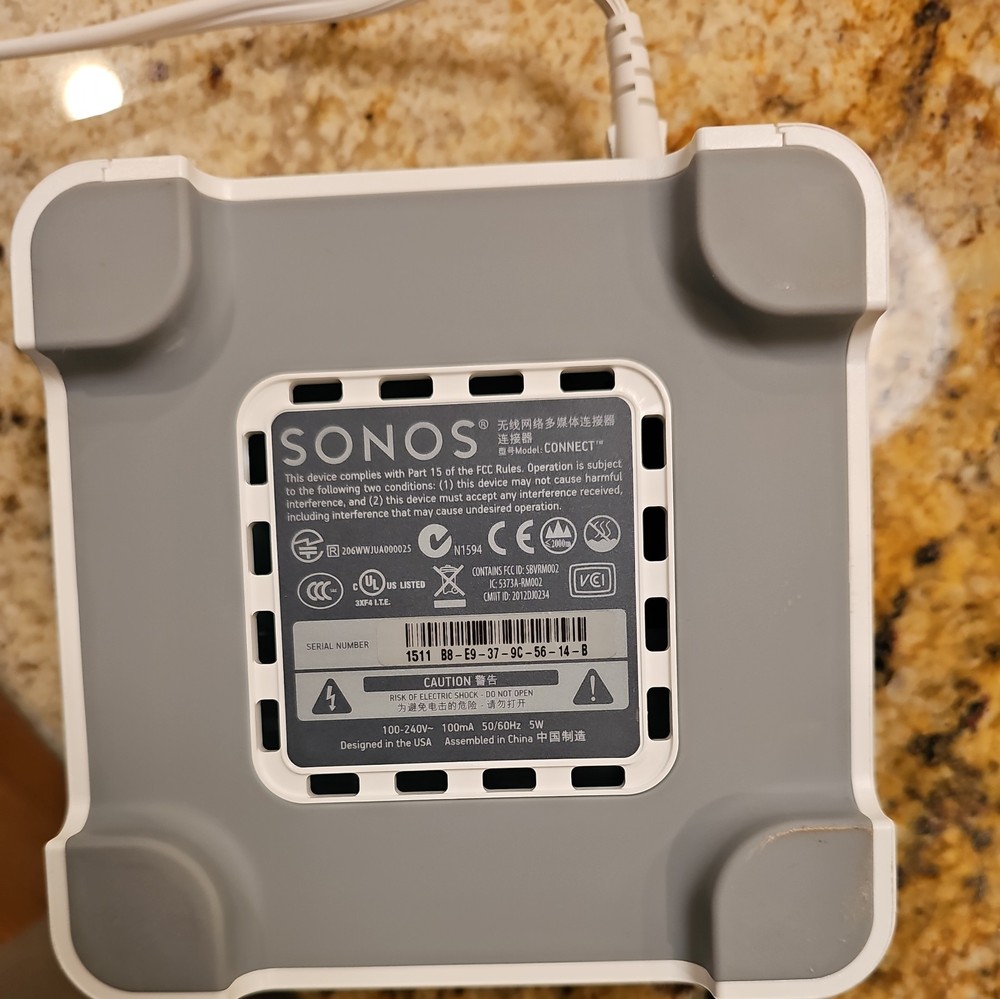 Sonos Connect 2nd Gen - S2 Compatible with Power Cable