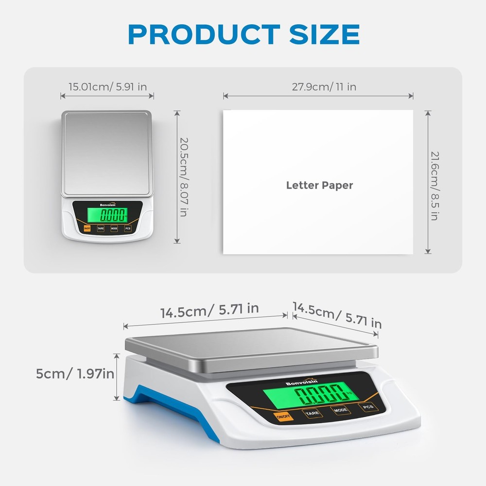 Digital Scale 0.1 Gram Accuracy Precision Lab Scale 6000g Scientific Digital ...