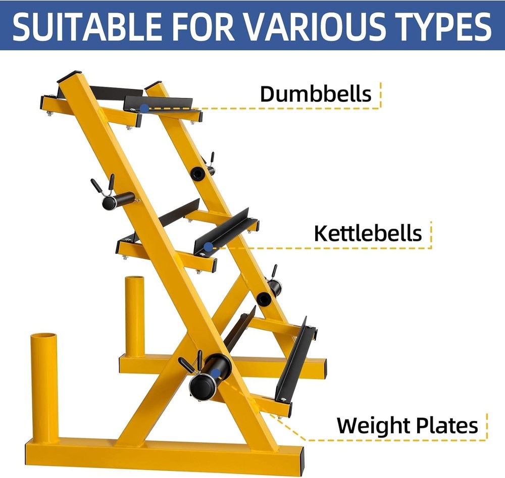 3-tier Dumbbell Display Stand, Organizer Rack for Dumbbells Storage Rack