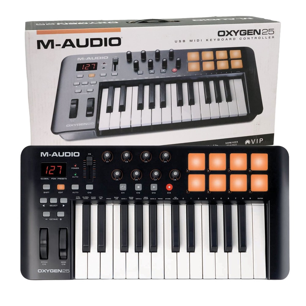 M-Audio Oxygen 25 MKIV MIDI Keyboard Controller 25-Key USB DAW Pads Knobs