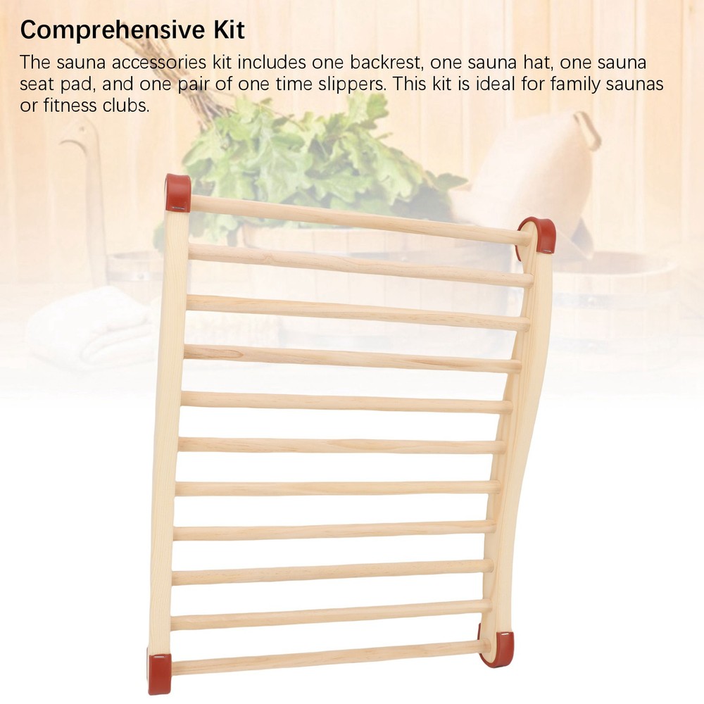 1-Sauna Backrest Comfortable S Shape Design Protect Your Back For Infrared AFVU