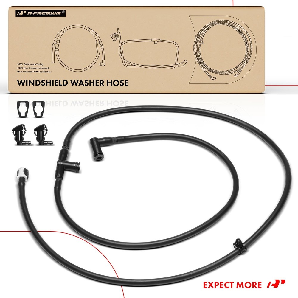 A-Premium Front Windshield Washer Nozzle Jet Hose Kit Compatible with Ford...
