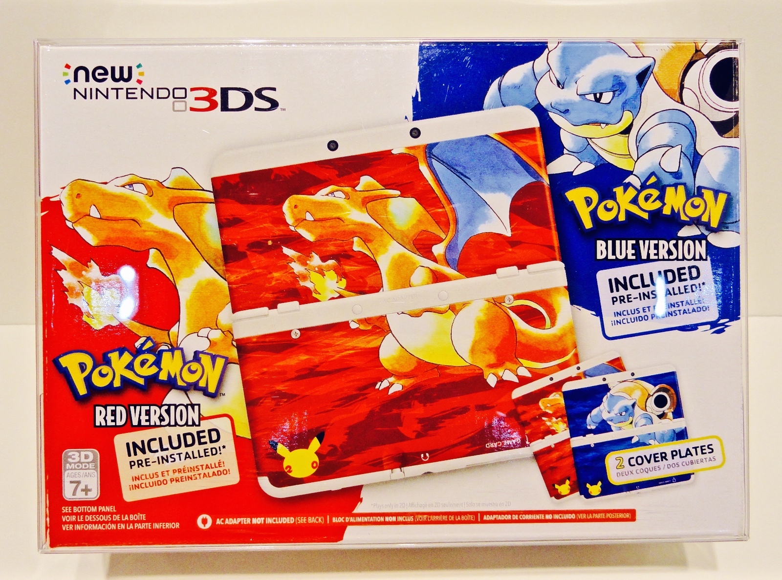 1 Box Protector For POKEMON NINTENDO 3DS 20th ANNIVERSARY Clear Display Case