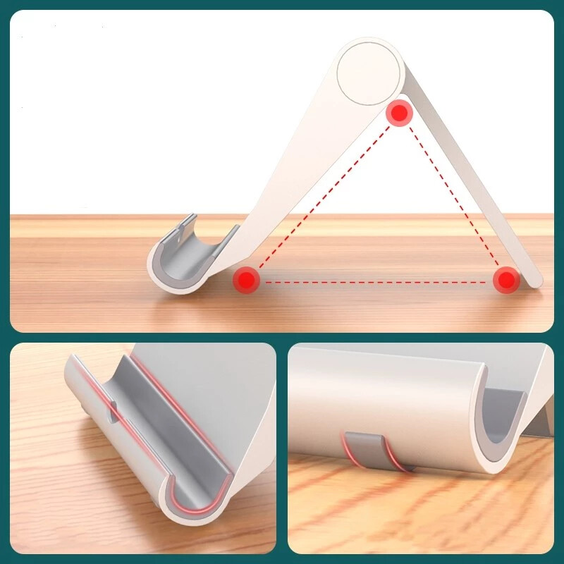 2 Pack Universal Foldable Desk Cell Phone Holder Mount Stand for Samsung iPhone