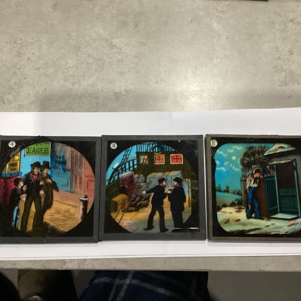 3 Vintage Magic Lantern Scenes