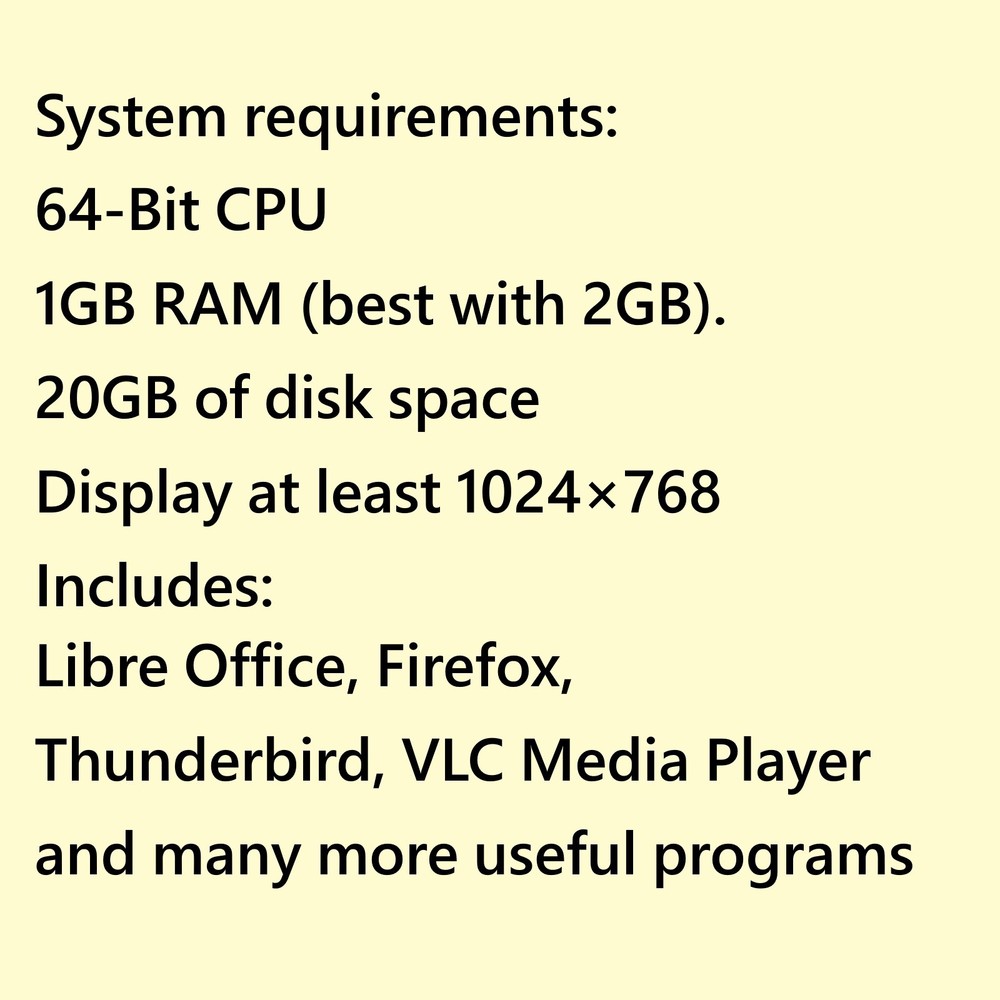 Linux Mint 21 Operating System 64-Bit Windows Alternative Bootable Install PC